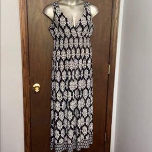 Milano XL Black White Floral Maxi Dress